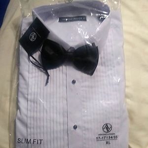 Tuxedo shirt and bow tie combo